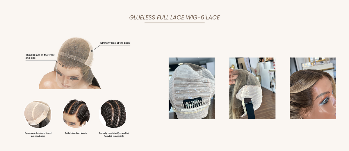 GlamWigs visual guide to premium human-hair wig cap construction
