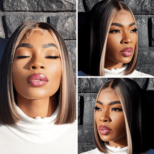 Cameille - Money Piece Bob Wig – HD Lace Wig by Glamwigs Inc.