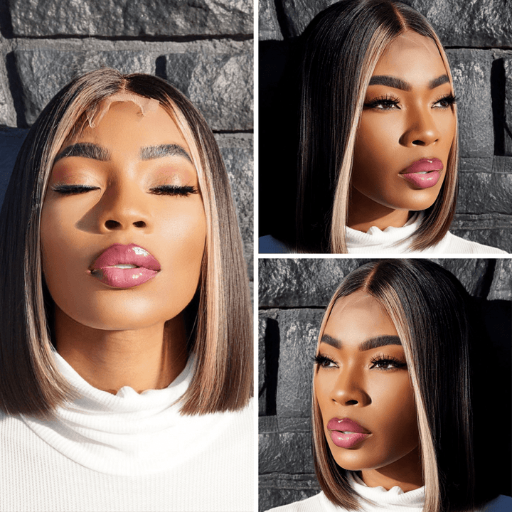 Cameille - Money Piece Bob Wig – HD Lace Wig by Glamwigs Inc.
