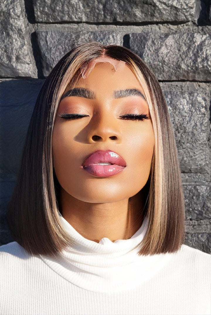 Cameille - Money Piece Bob Wig – HD Lace Wig by Glamwigs Inc.