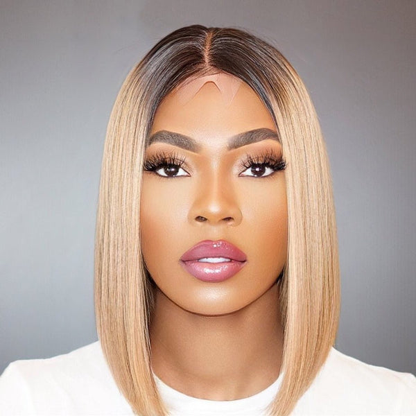 Jenny - Chestnut Brown Ombre Closure Wig – HD Lace Wig by Glamwigs Inc.
