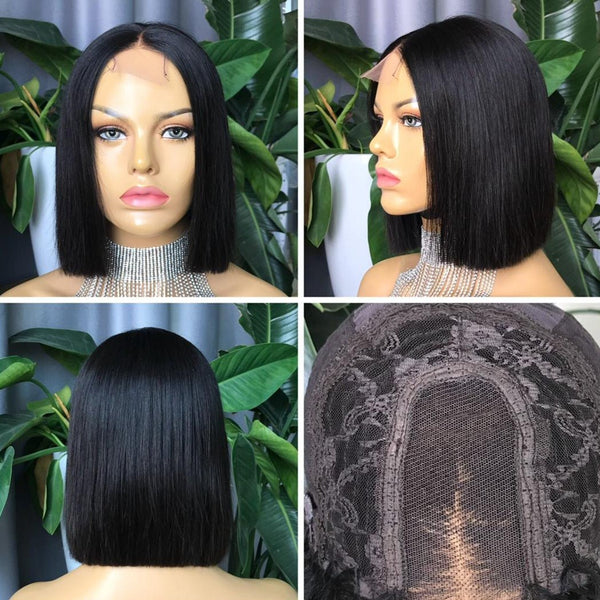 Michelle - Blunt Cut Closure Bob – HD Lace Wig by Glamwigs Inc.